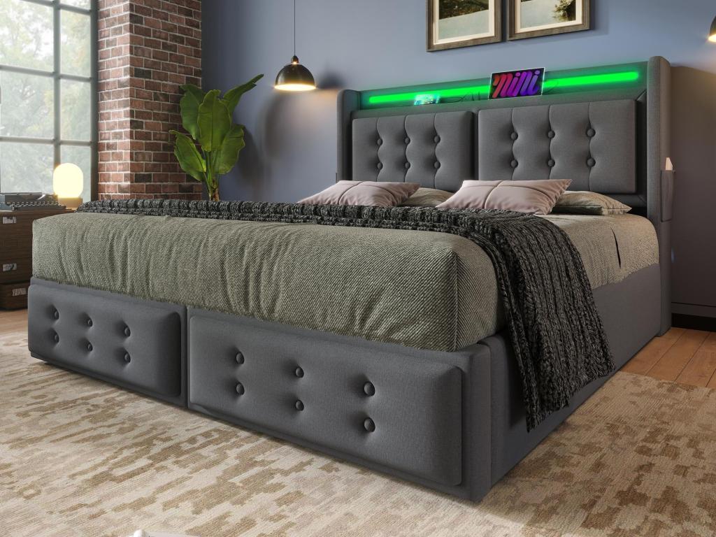 Bed (Gray) 160X200CM