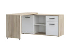 Desk (White) - Brown