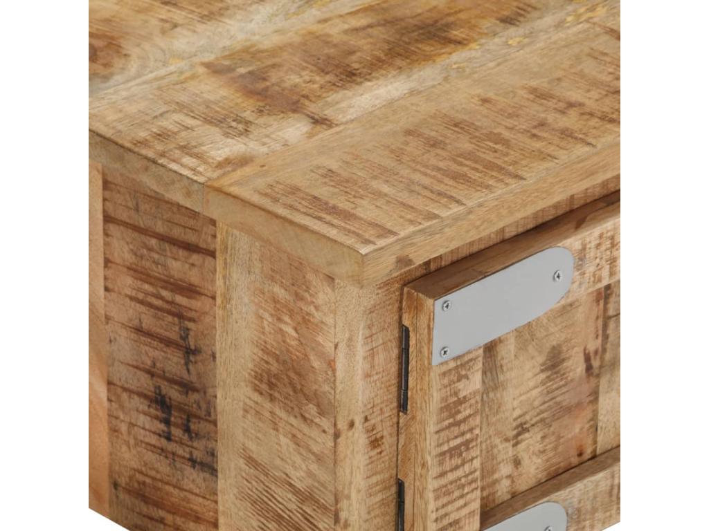 Table basse 67x67x30 Bois de manguier massif - Naturel clair