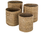 Set de 4 paniers ronds coloris naturel - Naturel clair