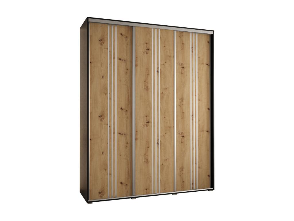 Wardrobe - Argent /Naturel clair/Noir