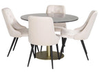 Table Chairs (Black) - Beige