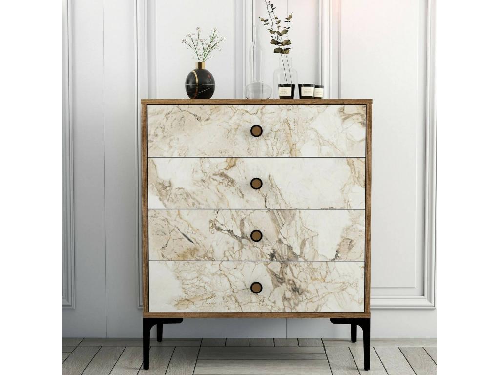 Dresser Cabinet (White) - Marron Chocolat