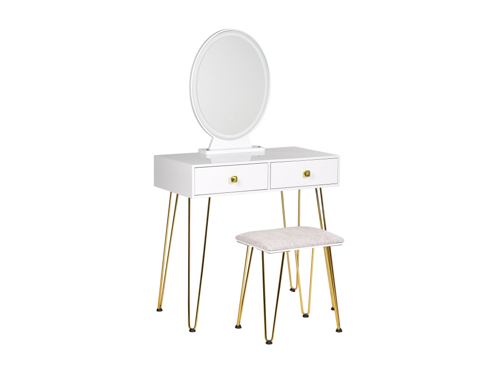 Mirror Stool (White)