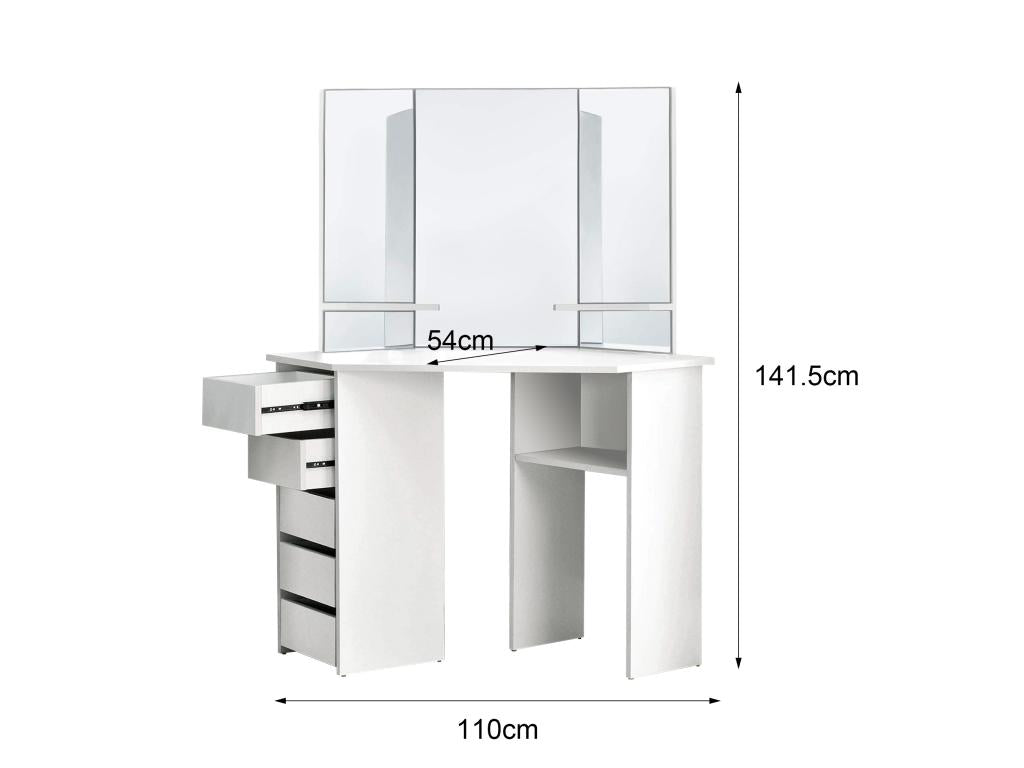 Table Mirror (White)