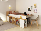 Bed Desk (White) - Blanc/Naturel clair