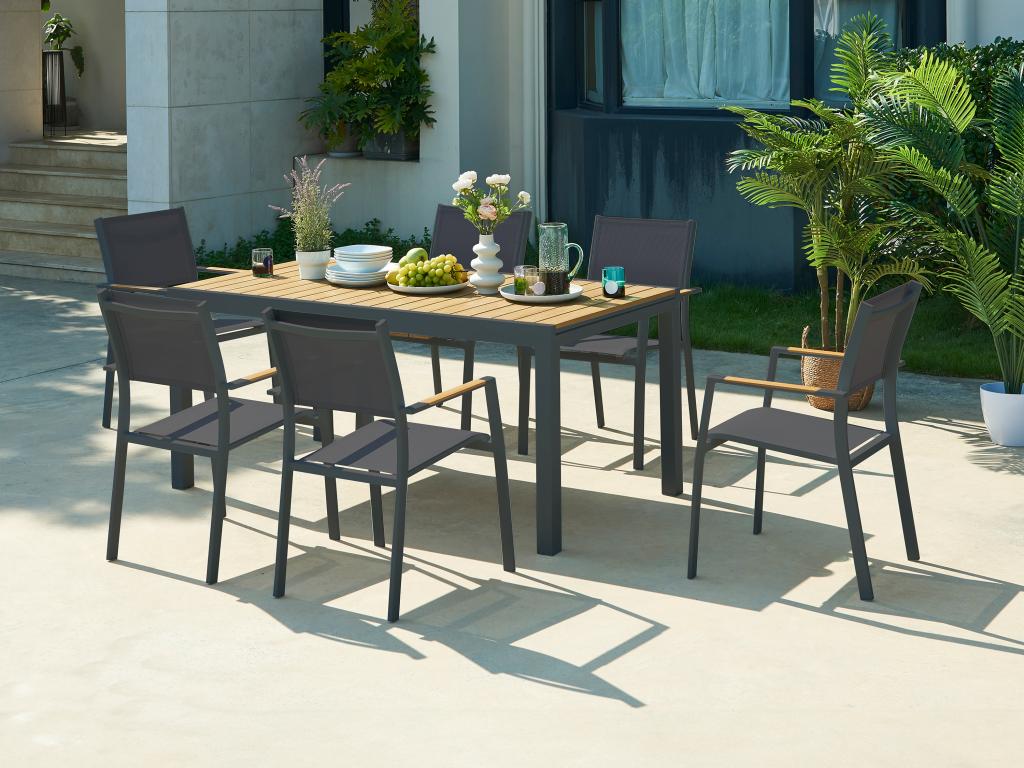 Table Garden (Natural) - Gris anthracite