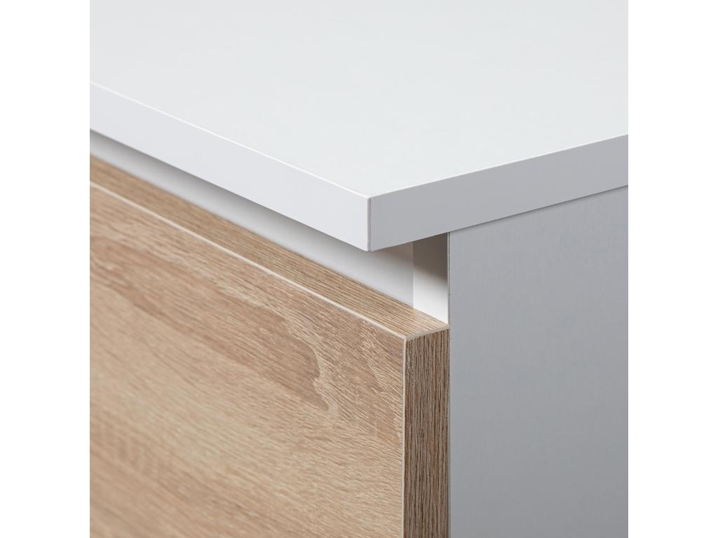 Cabinet (White) - Blanc/Naturel clair