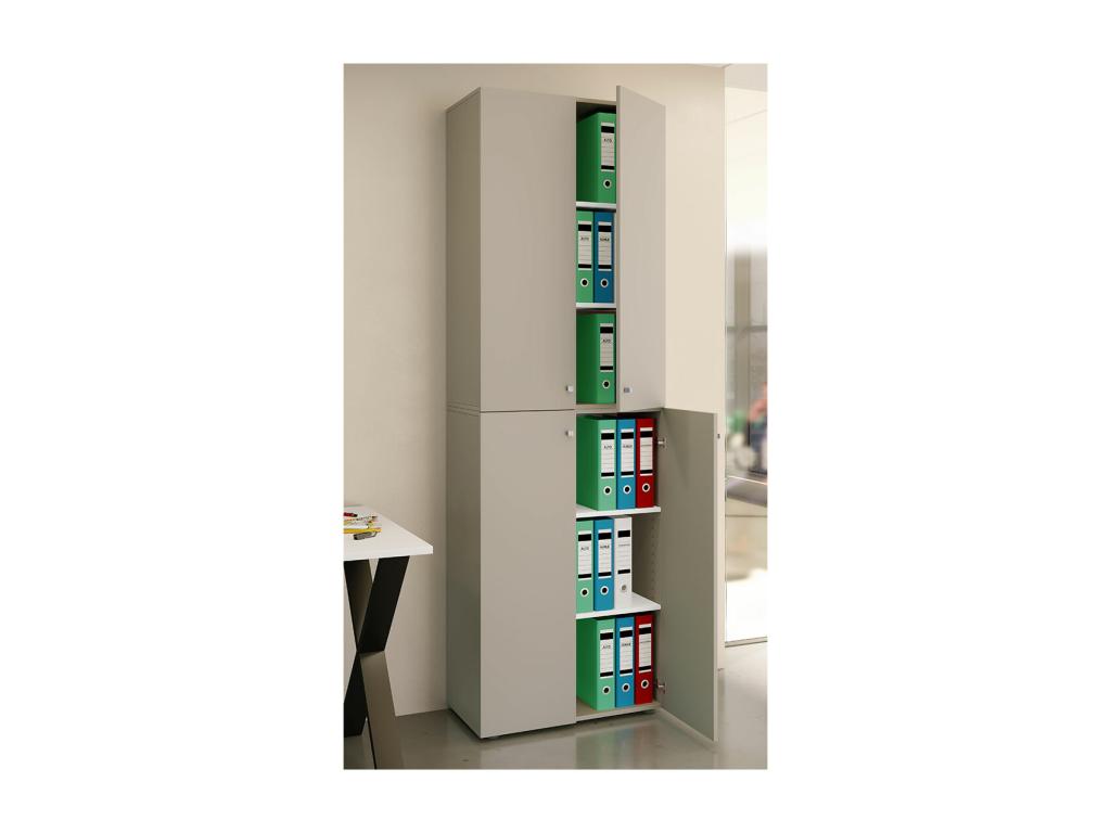 Wardrobe Desk Cabinet (Gray)