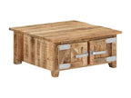 Table basse 67x67x30 Bois de manguier massif - Naturel clair