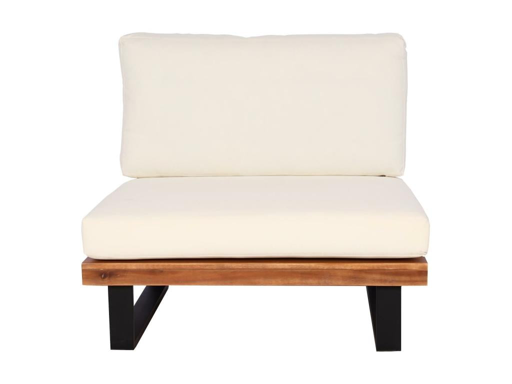 Armchair Outdoor Set (White) - Marron/Cr me