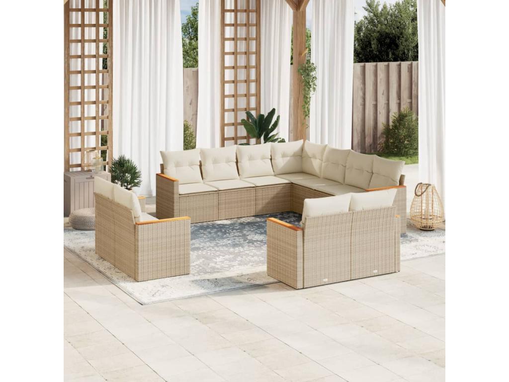 Outdoor Set Garden Cushion (Beige) twkx758341