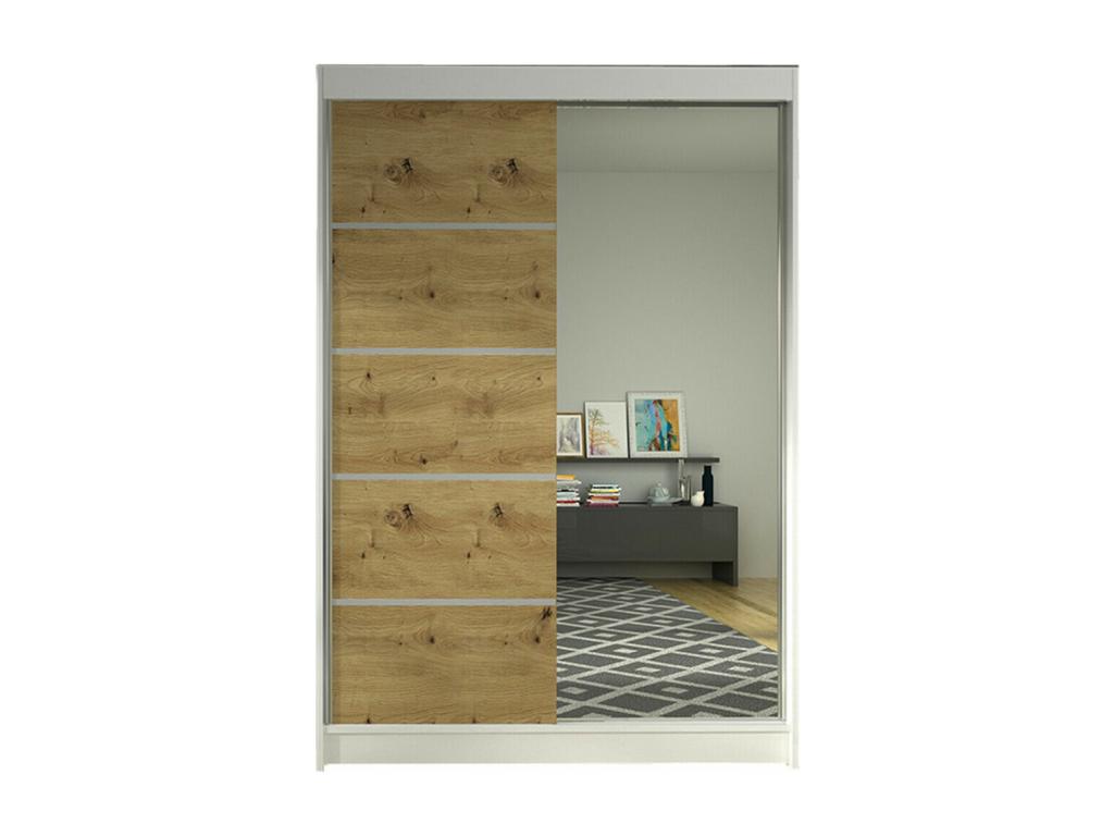Wardrobe (White) 200X120X58CM