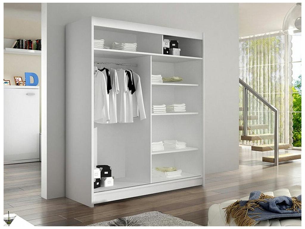 Wardrobe (White) 200X120X58CM