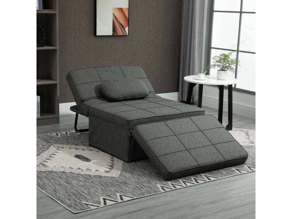 Armchair (Black) - Gray