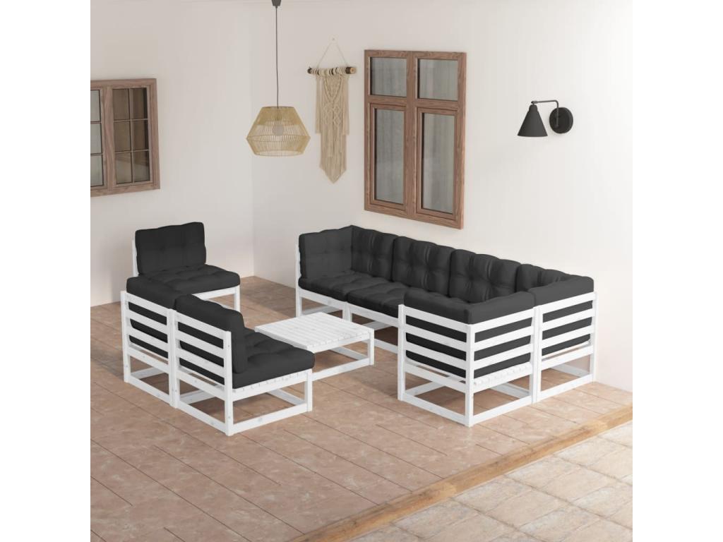 Outdoor Set Garden Cushion - White