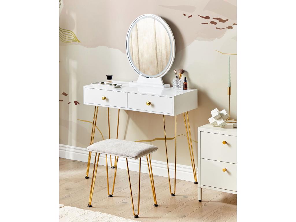 Mirror Stool (White)